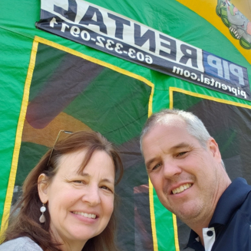 PIP Rental staff taking a selfie enjoying a customer appreciation event.