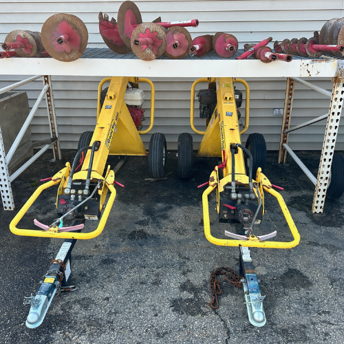 Rental equipment featuring augers