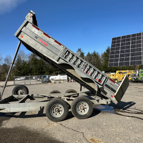 Rental equipment featuring a dump truck