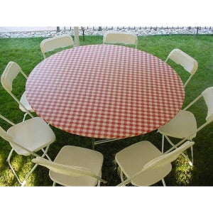 Kwik-Covers 60 Red/White Tablecover