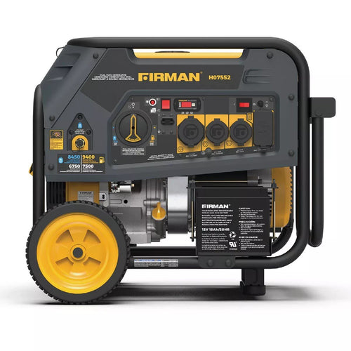Dual Fuel Portable Generator 7500W Electric Start 120/240V