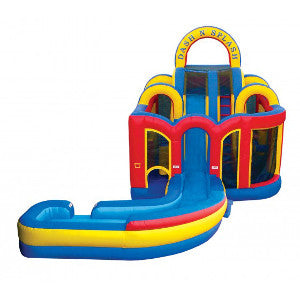 DASH AND SPLASH WET & DRY OBSTACLE COURSE WITH LANDING BOUNCE HOUSE